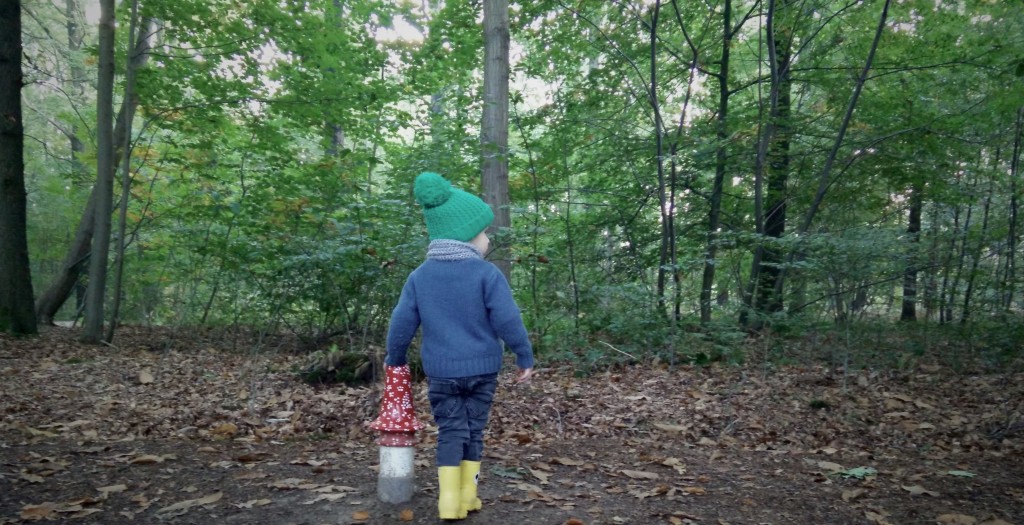 Boswandeling met kinderen tijdens week van het bos in drongengoedbos